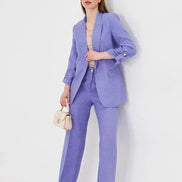 Embossed Linen Lavender Suit