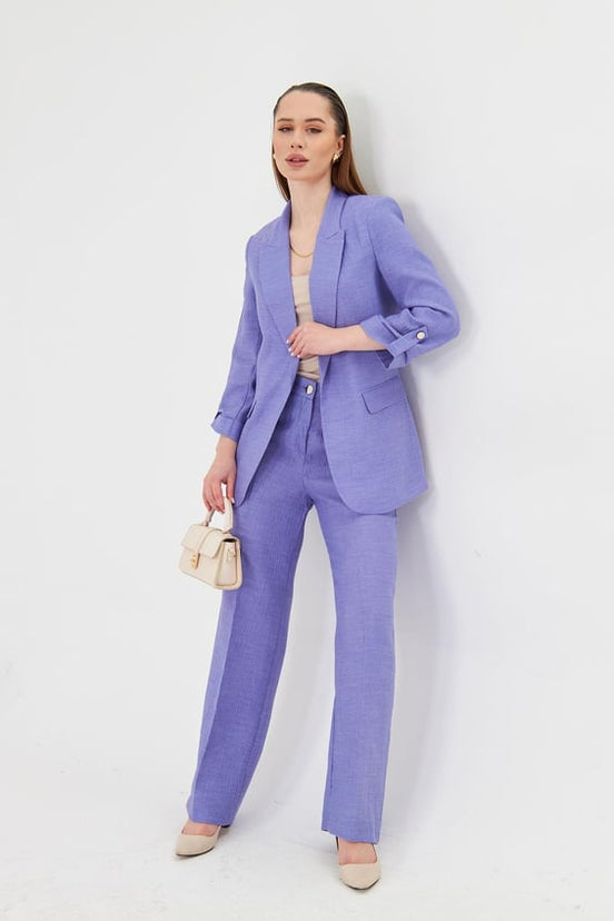Embossed Linen Lavender Suit