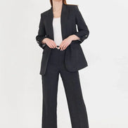 Black Linen Suit for Women