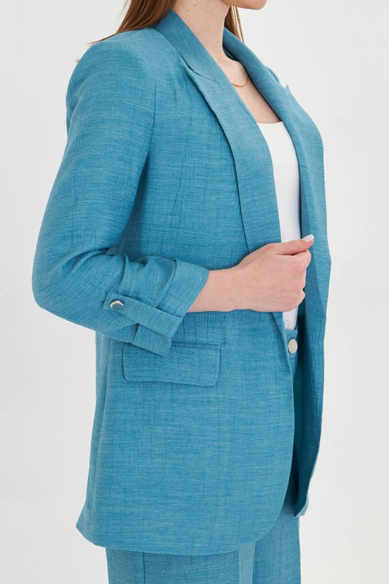 Blue Linen Suit for Women