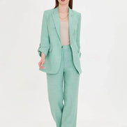 Green Linen Suit