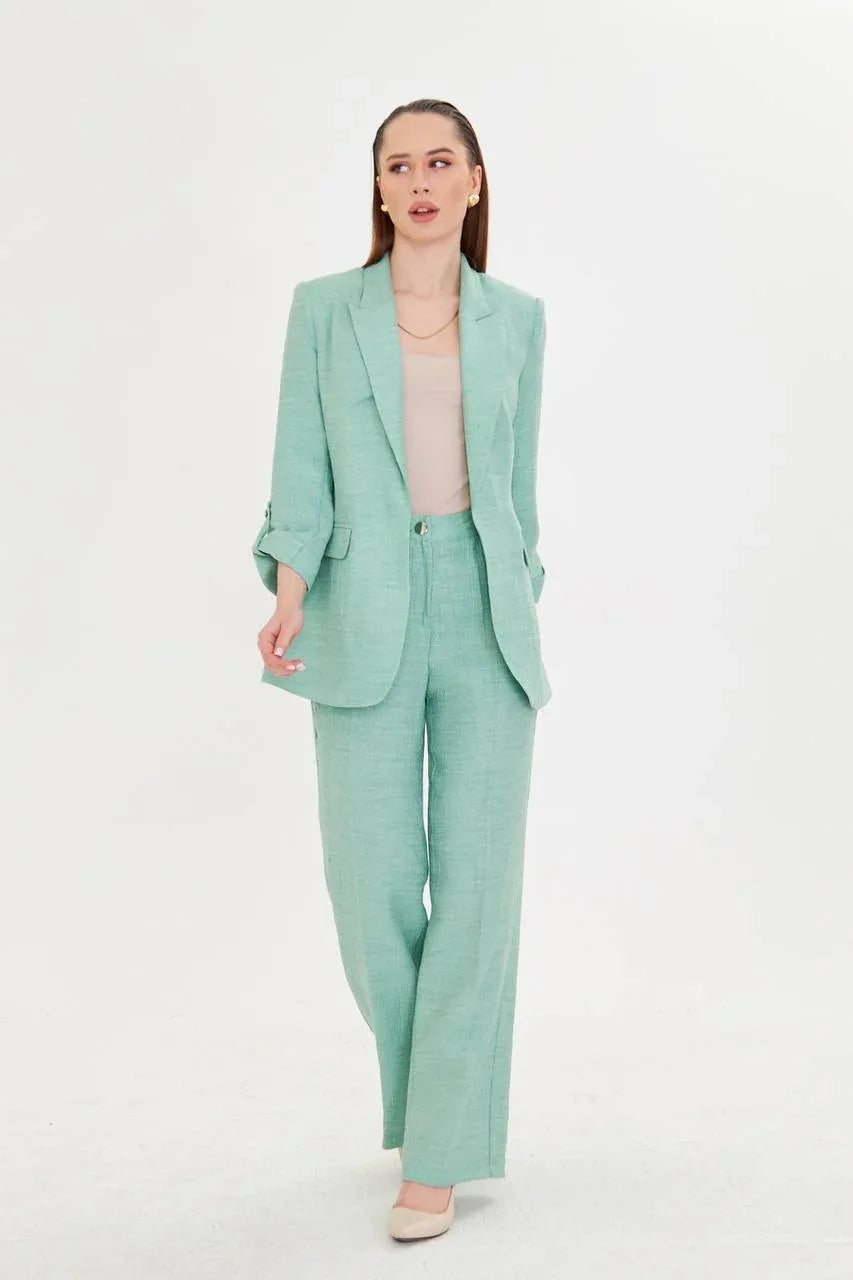 Green Linen Suit