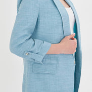 Embossed Linen Light Blue Suit