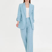 Light Blue Linen Suit