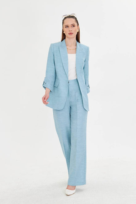 Light Blue Linen Suit