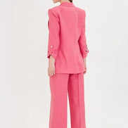 Pink Linen Suit
