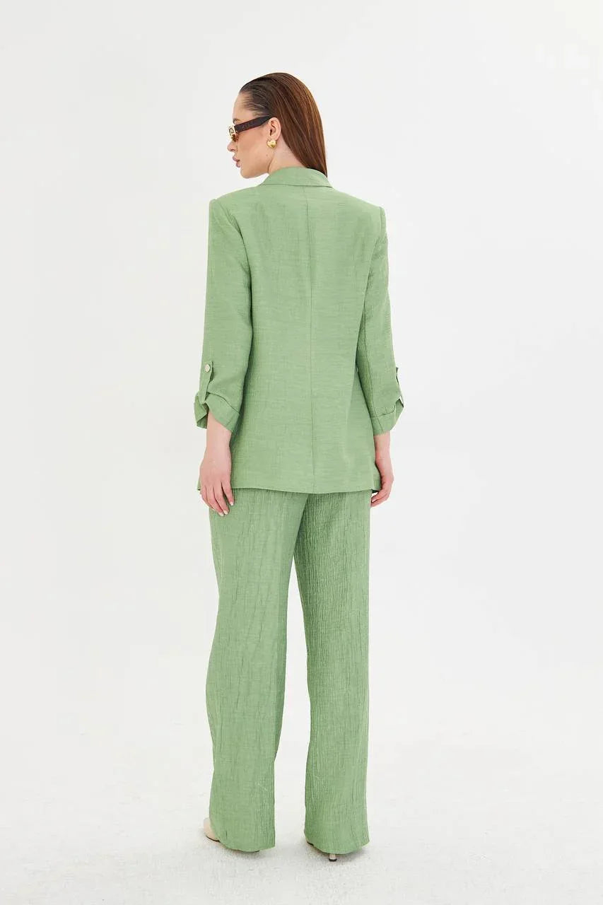 Sage Green Linen Suit