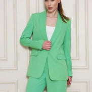 Green Pinstripe Suit Women