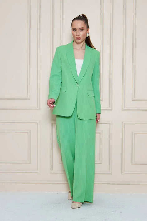 Green Pinstripe Suit