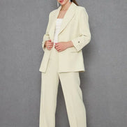 Light Yellow Crepe Suit
