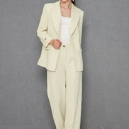Light Yellow Crepe Suit