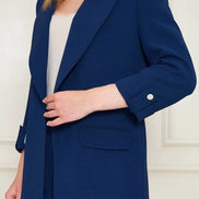 Navy Blue Linen Suit