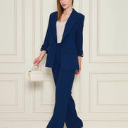 Navy Blue Crepe Suit