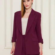 Plum Purple Crepe Suit