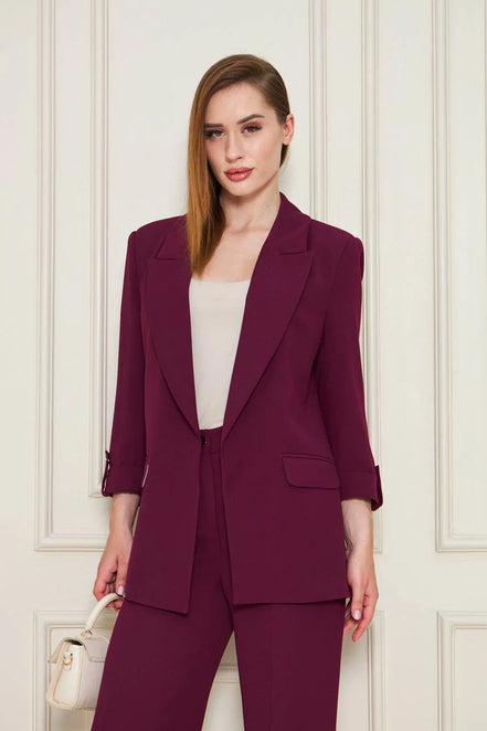 Plum Purple Crepe Suit