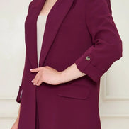 Plum Purple Crepe Suit
