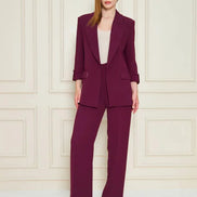 Plum Purple Crepe Suit