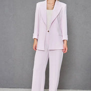 Powder Pink Crepe Suit