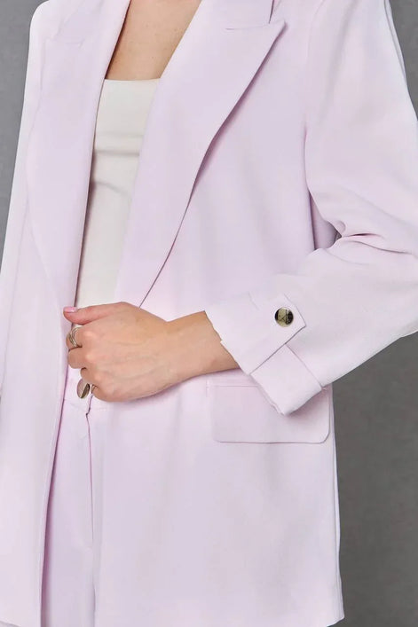 Powder Pink Crepe Suit