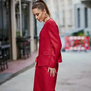 Red Skirt Suit