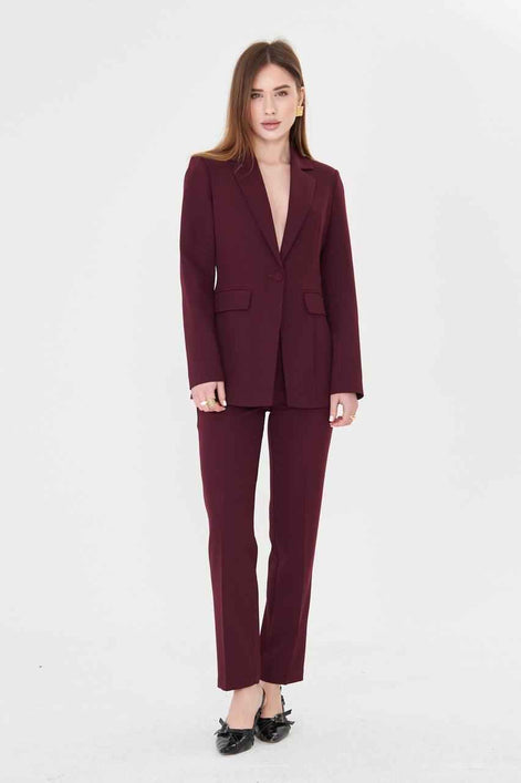 Conroe Women Burgundy Suit