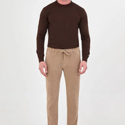 Corduroy Drawstring Pants Beige