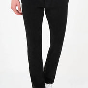 Black Corduroy Drawstring Pants