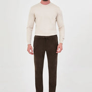 Corduroy Drawstring Pants Brown