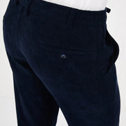 Navy Blue Corduroy Drawstring Pants