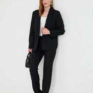 Cotton Black Suit Women