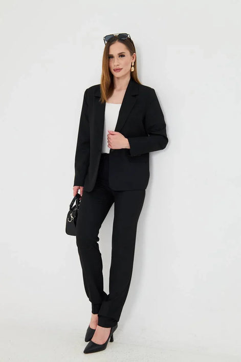 Cotton Black Suit Women