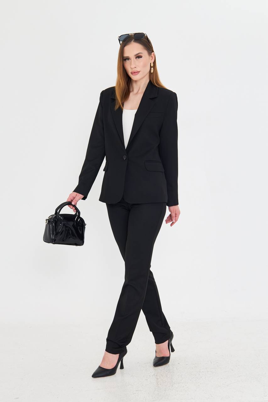 Cotton Black Suit Women