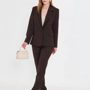 Cotton Brown Suit Women