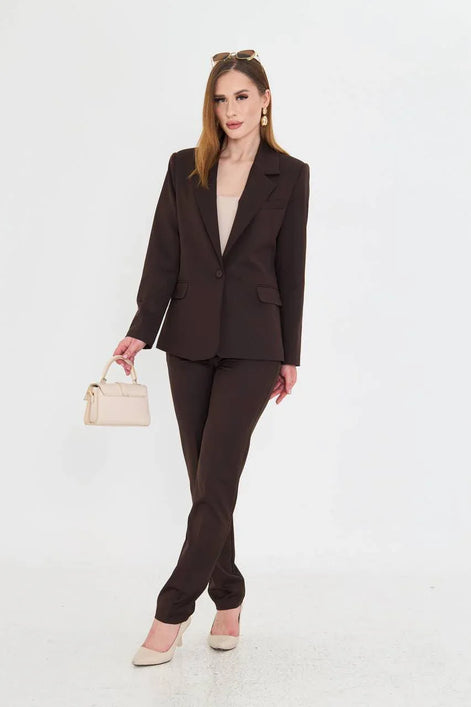 Cotton Brown Suit Women