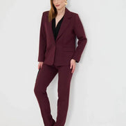 Cotton Burgundy Suit Women