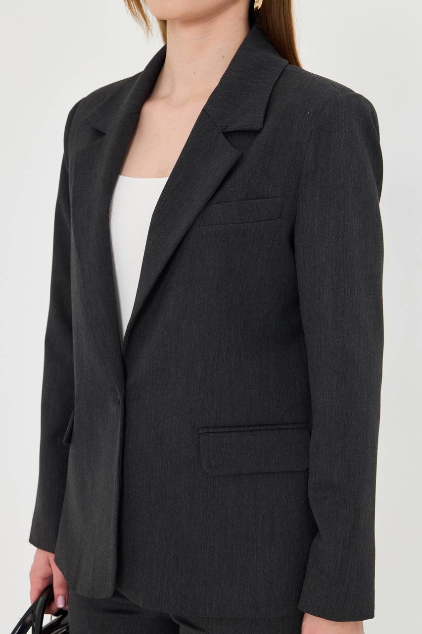 Cotton Dark Gray Suit Women