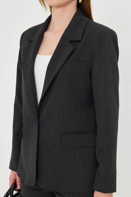 Cotton Dark Gray Suit Women