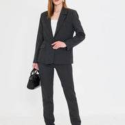 Cotton Dark Gray Suit Women