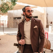 Marion Slim Fit 2 Piece Dark Brown Suit