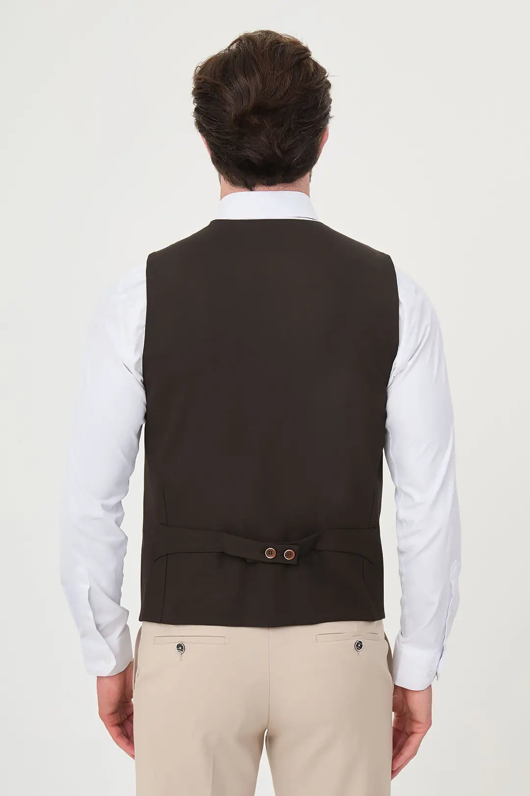 Dark Brown Slim Vest