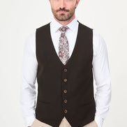 Dark Brown Slim Vest