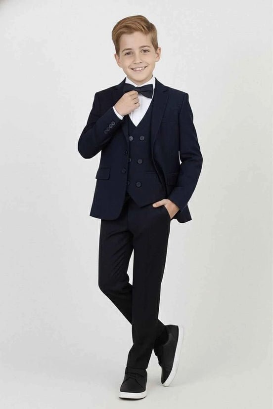 Dothan 3 Piece Boys Navy Blue Suit Set