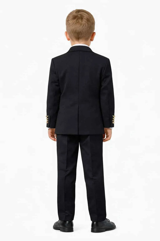 Dothan Boys Black Double Breasted Suit