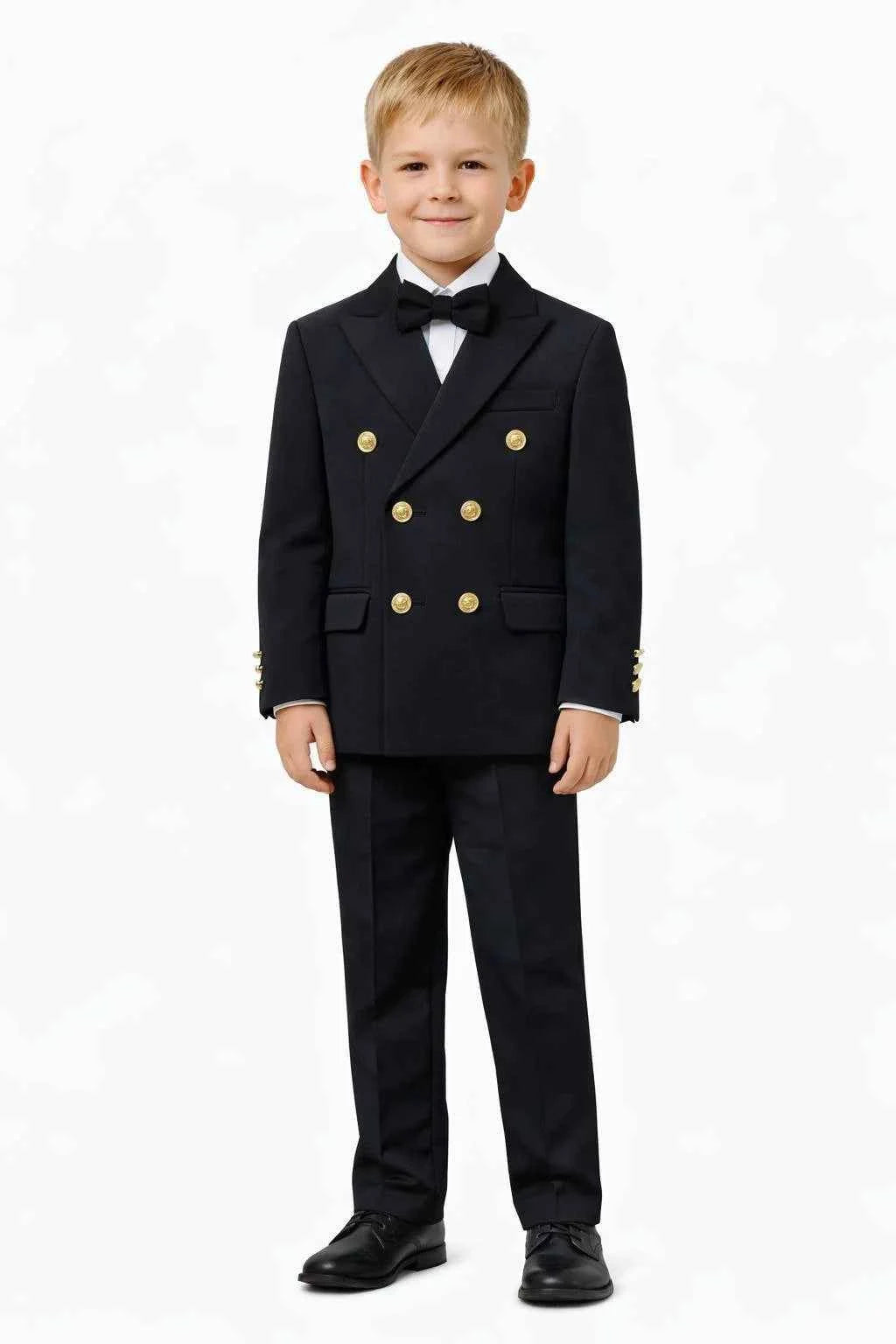 Dothan Boys Black Double Breasted Suit