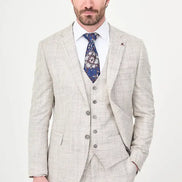 Beige Crosshatch Suit