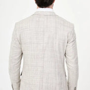 Beige Crosshatch Suit