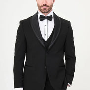 Black Detachable Shawl Lapel Tuxedo