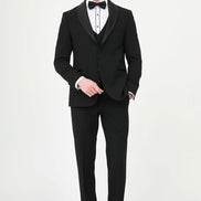 Black Detachable Shawl Lapel Tuxedo