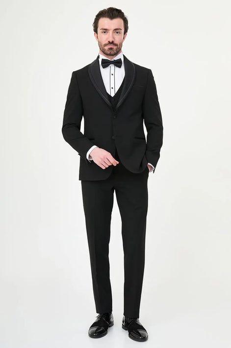 Black Detachable Shawl Lapel Tuxedo