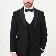 Black Detachable Shawl Lapel Tuxedo